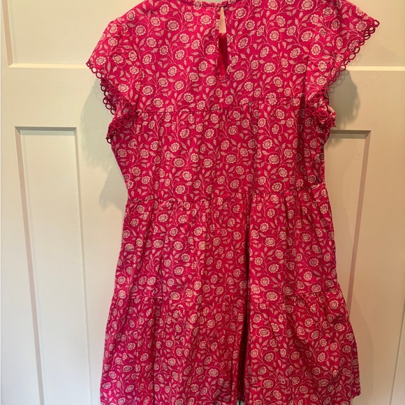 THML Women’s Pink Boho Embroidered Tiered Dress – Size M - Picture 4 of 4